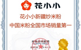 花小小新疆炒米粉荣获尚普咨询集团系列品牌声明